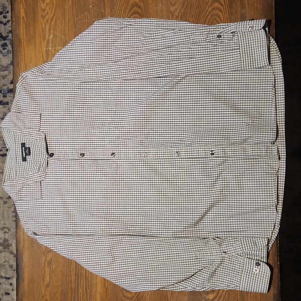 Claiborne Plaid Button Down XXL